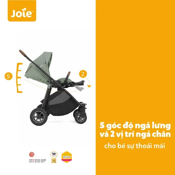 Xe đẩy trẻ em Joie Versatrax W/ RC & ADPT Lagoon